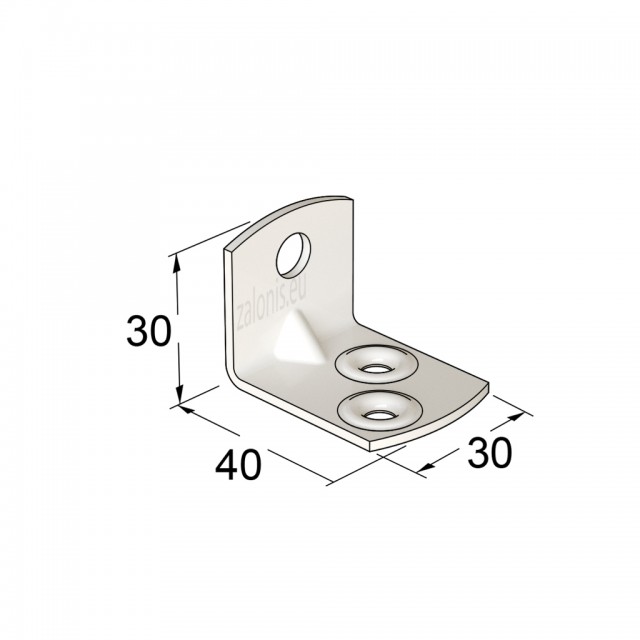 ΓΩΝΙΑ 40x30x30 ΣΤΟΠ ΡΟΛΩΝ / ΛΕΥΚΟ